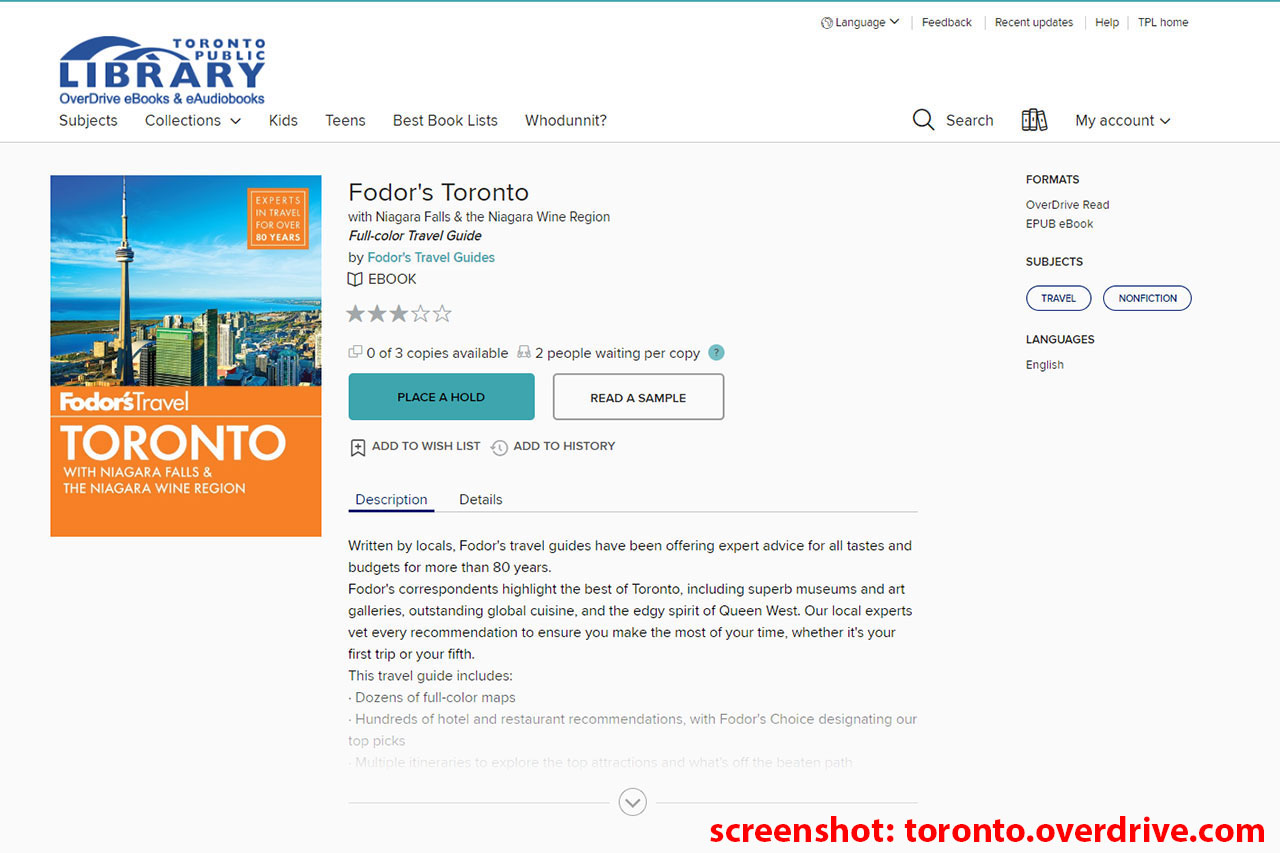 Borrowing EBooks From Toronto Public Library – Concepcions R Us